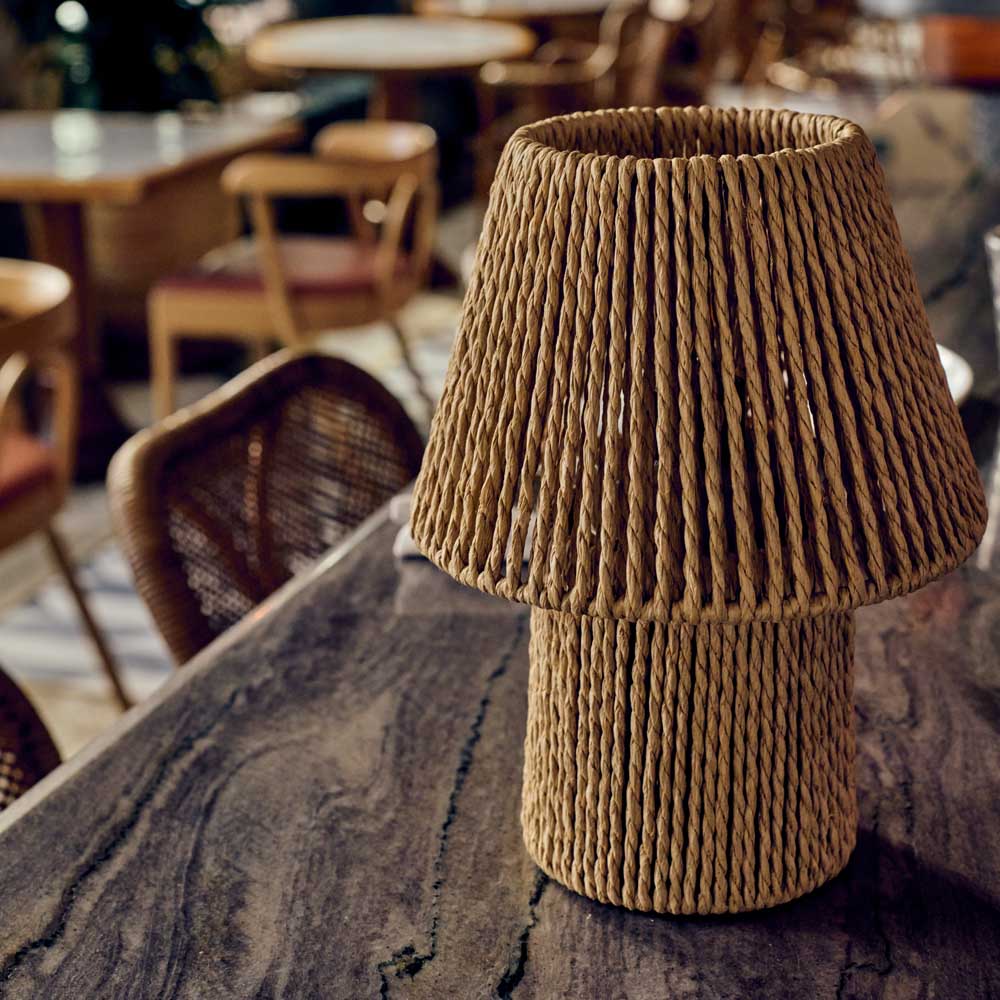 
Malone Portable Table Lamp String Wrapped Cordless LED Natural