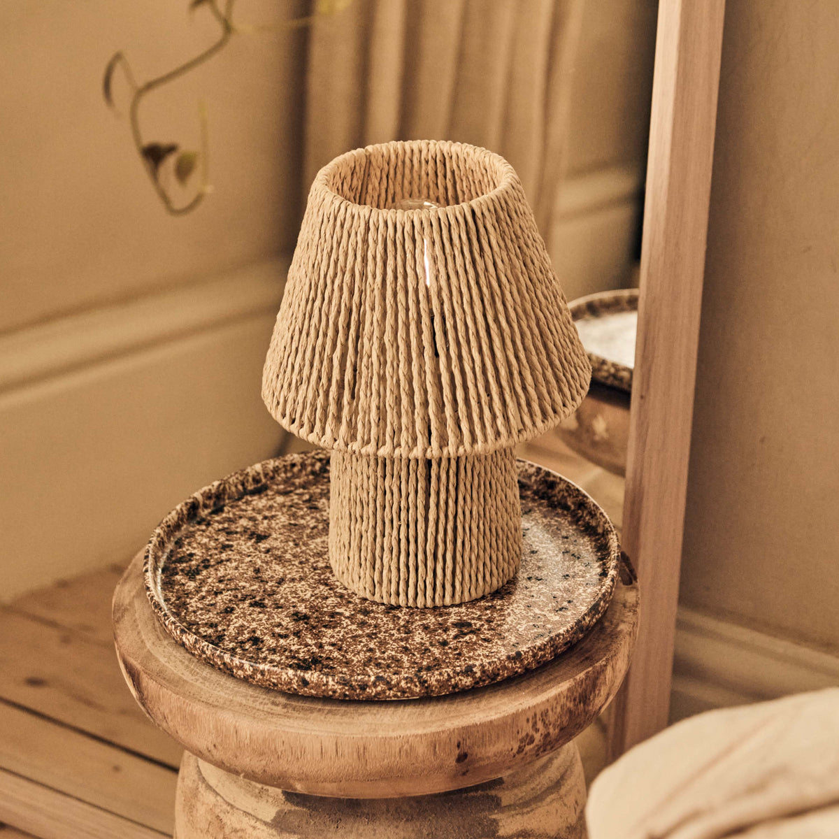 
Malone Portable Table Lamp String Wrapped Cordless LED Natural