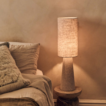 Rollins Large Table Lamp Soft Fabric Shade 70cm