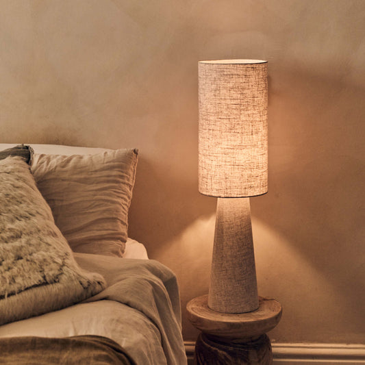 
Rollins Large Table Lamp Soft Fabric Shade 70cm