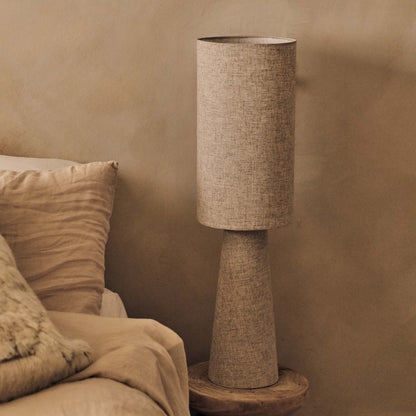 Rollins Large Table Lamp Soft Fabric Shade 70cm