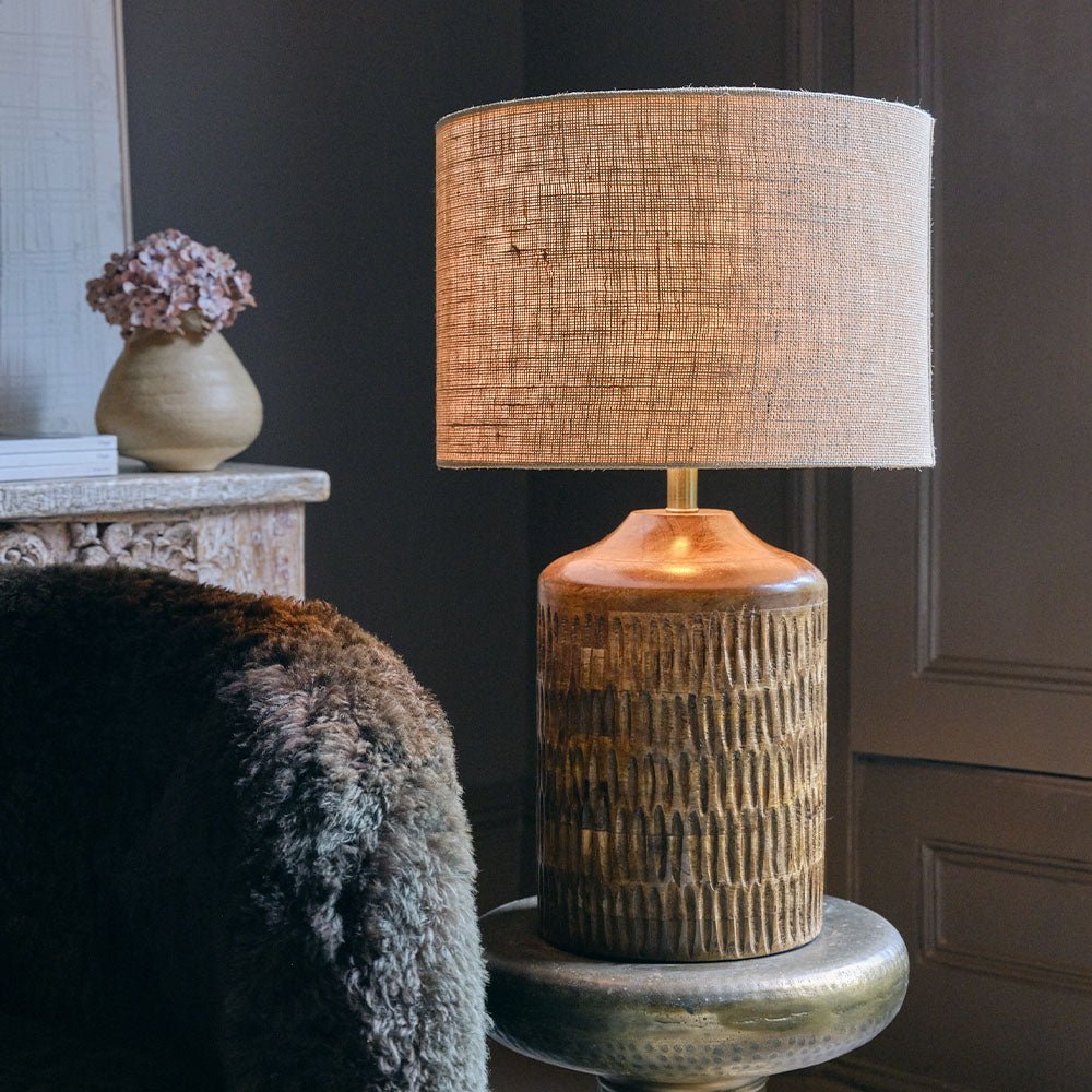 
Wimbourne Table Lamp Mango Wood Natural Jute Shade 60cm