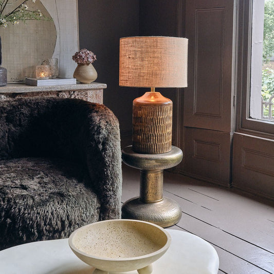 
Wimbourne Table Lamp Mango Wood Natural Jute Shade 60cm