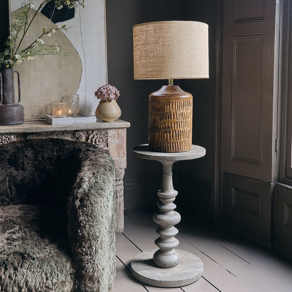 
Wimbourne Table Lamp Mango Wood Natural Jute Shade 60cm