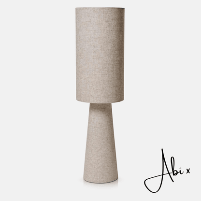 Rollins Large Table Lamp Soft Fabric Shade 70cm