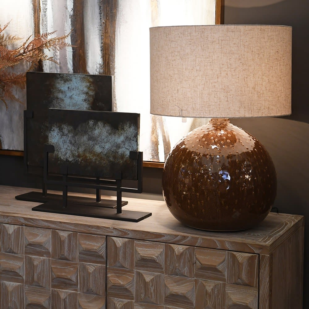 
Redfern Ceramic Table Lamp Linen Shade Statement Size