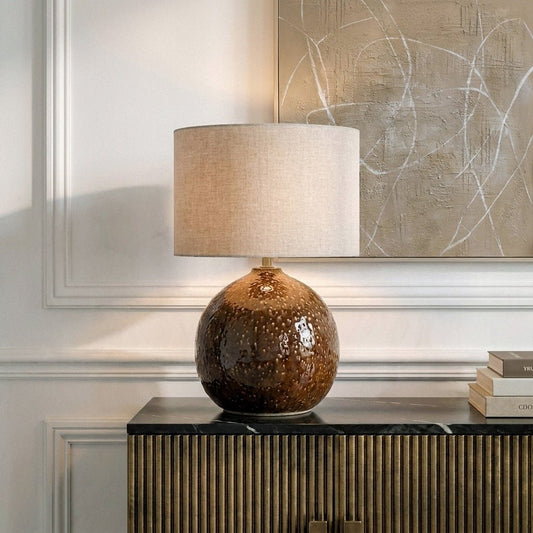 
Redfern Ceramic Table Lamp Linen Shade Statement Size