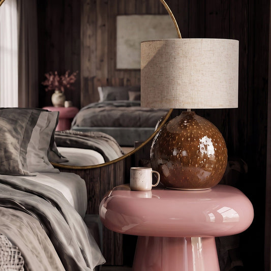 
Redfern Ceramic Table Lamp Linen Shade Statement Size